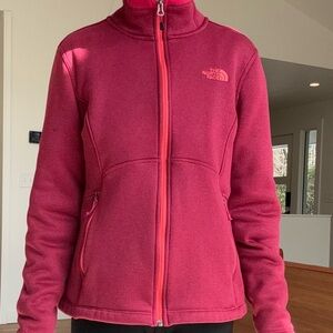 The North Face Women’s Full Zip Fleece Jacket M Red Pink Lightweight